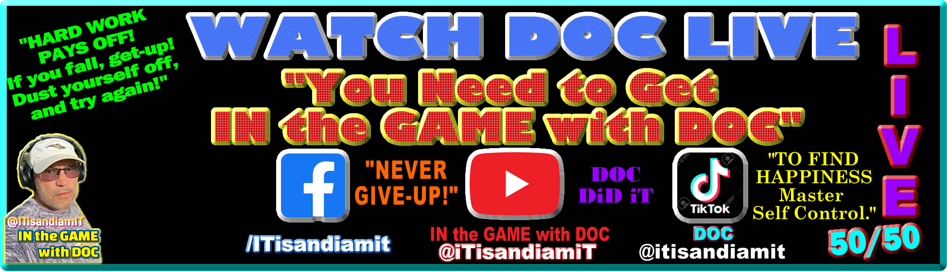 IN the GAME with DOC is Live streaming on YouTube @iTisandiamiT
